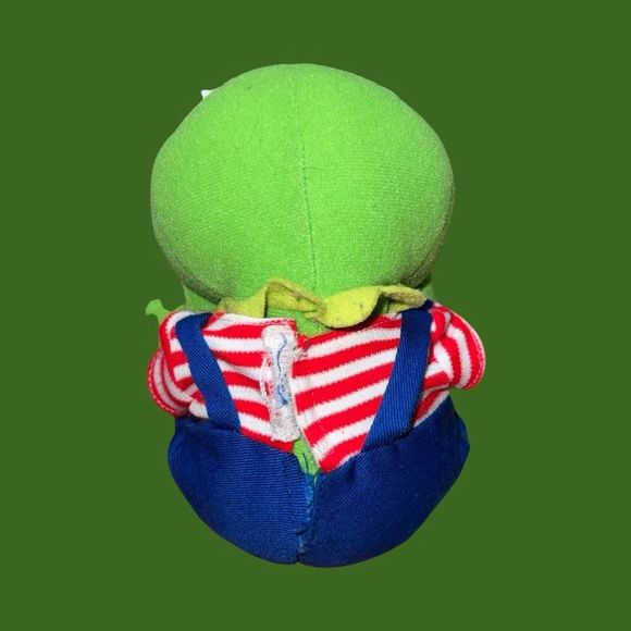 Muppet Babies BABY Kermit The Frog Overalls Stuffed Toy Jim Henson Plush 8” - Picture 3 of 3